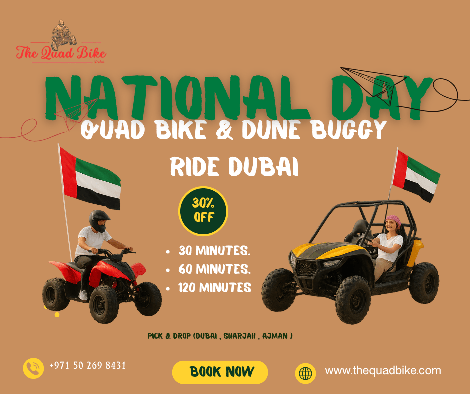 Read more about the article Quad Biking Dubai & Dune Buggy Ride – UAE National Day Deals 2025
